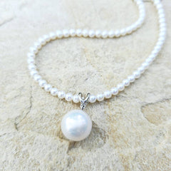 Freshwater Cultured Pearl Pendant Necklace | Tidal Grace