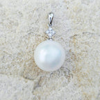 Freshwater Cultured Pearl & CZ Pendant | Pearl Radiance