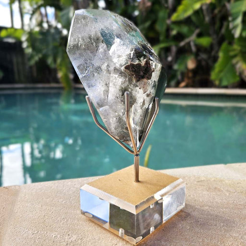 Garden Quartz on Custom Stand | Twin Peaks