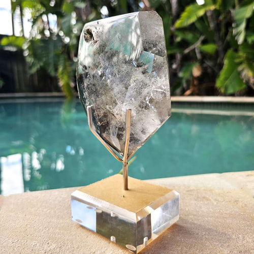 Garden Quartz on Custom Stand | Twin Peaks