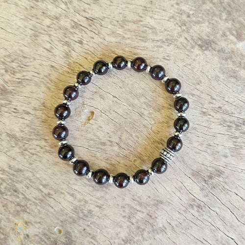 Garnet Bracelet | 8mm Beads