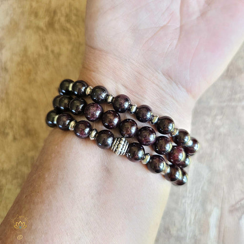 Garnet Bracelet | 8mm Beads