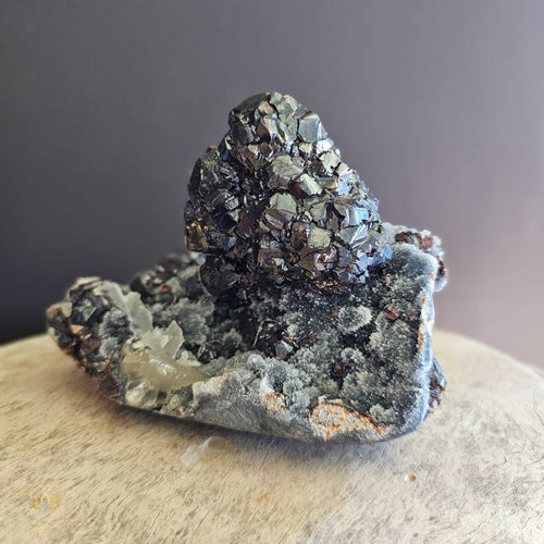 Garnet, Sphalerite & Calcite Specimen