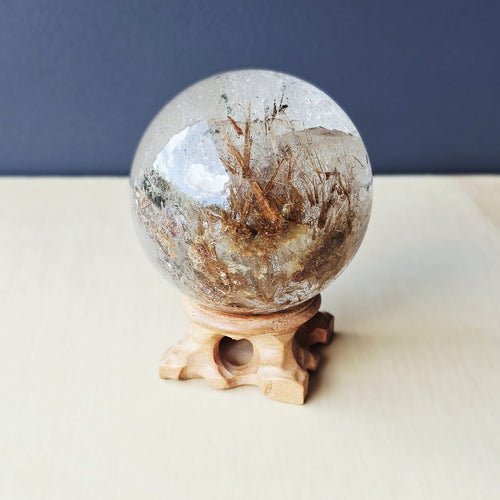 Goethite Included Quartz | Sphere 511gms