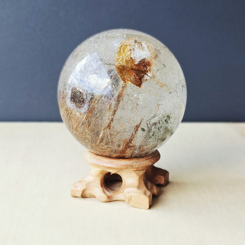 Goethite Included Quartz | Sphere 511gms