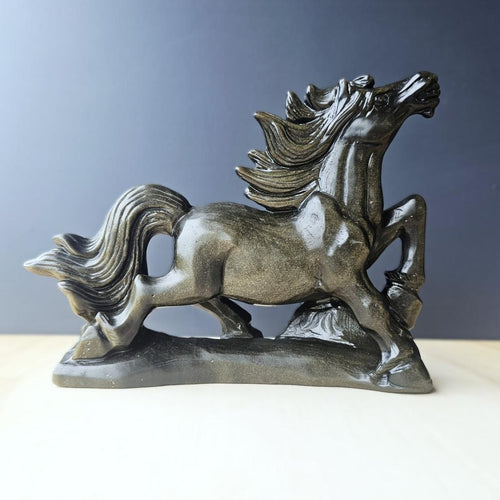 Gold Sheen Obsidian Horse | Earthbound Spirit