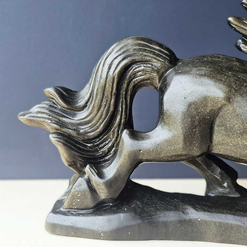 Gold Sheen Obsidian Horse | Earthbound Spirit