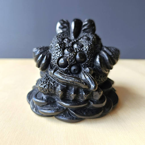 Gold Sheen Obsidian Money Toad | Midnight Fortune