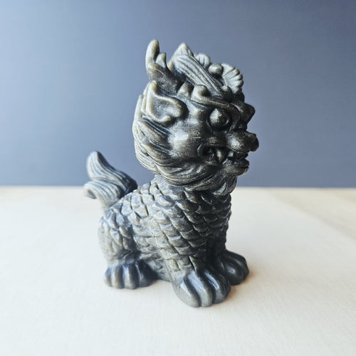 Gold Sheen Obsidian Qilin | The Golden One