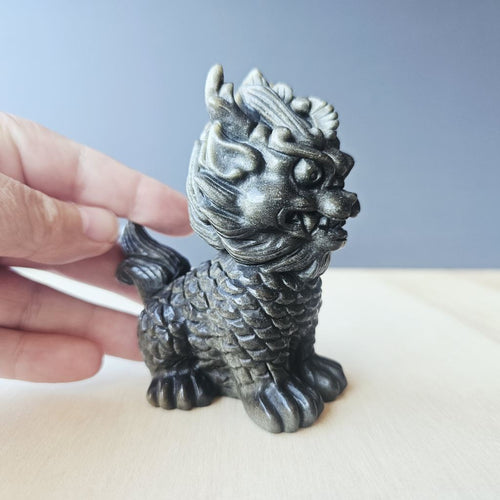 Gold Sheen Obsidian Qilin | The Golden One