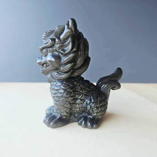 Gold Sheen Obsidian Qilin | The Golden One