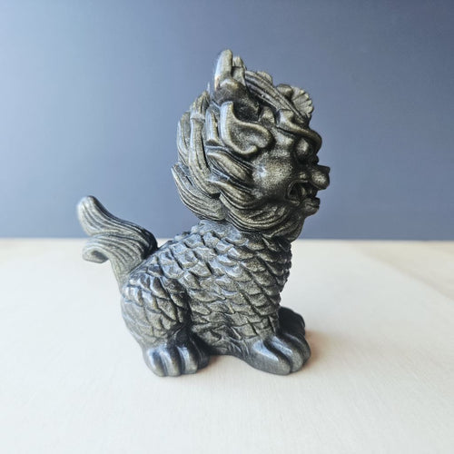 Gold Sheen Obsidian Qilin | The Golden One