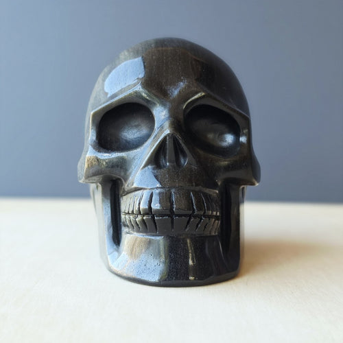 Gold Sheen Obsidian Skull | Guardian Of Energy