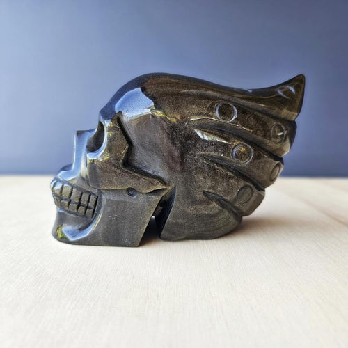 Gold Sheen Obsidian Traveller Skull | Guardian Of The Shadows