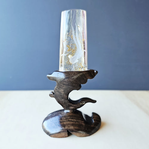 Golden Healer Quartz Reverse Etched Phoenix | Custom Stand 204gms