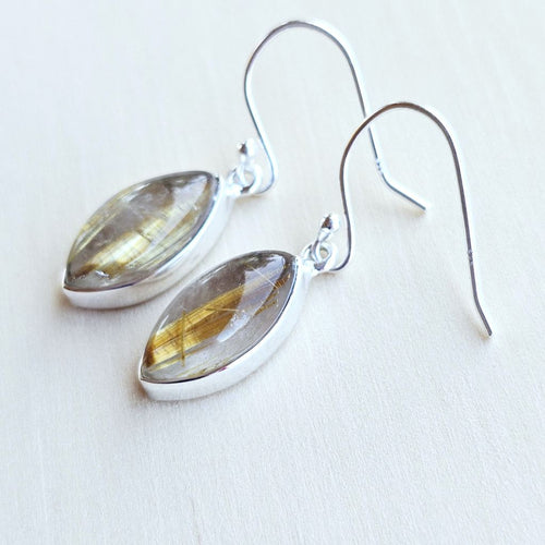 Golden Rutilated Earrings | Golden Path Of Light