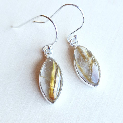 Golden Rutilated Earrings | Golden Path Of Light