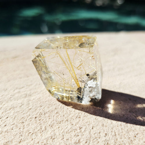 Golden Rutilated Faceted Quartz| 53gms