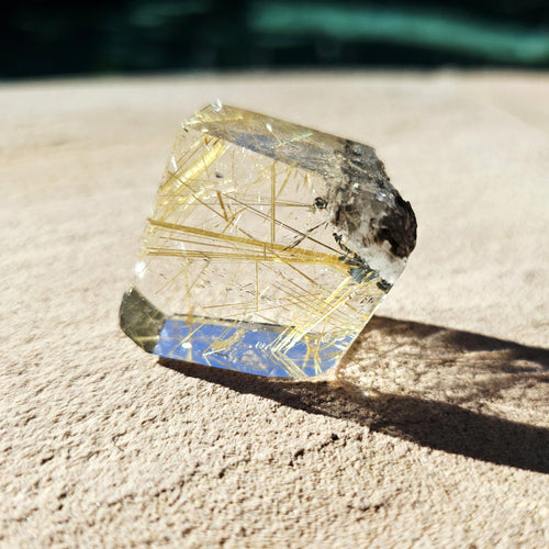 Golden Rutilated Faceted Quartz| 53gms