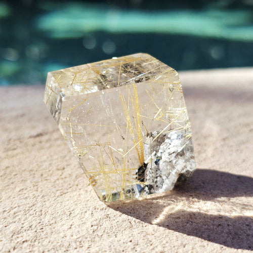 Golden Rutilated Faceted Quartz| 53gms