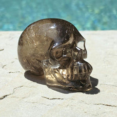 Golden Rutilated Quartz Skull | Master Carved