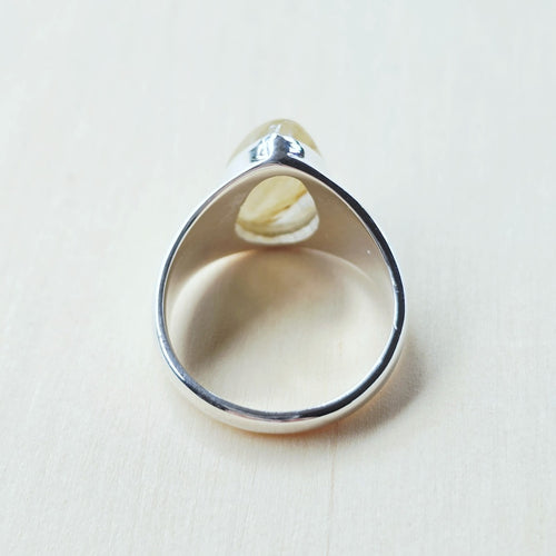 Golden Rutile Quartz Ring | Solar Pathway