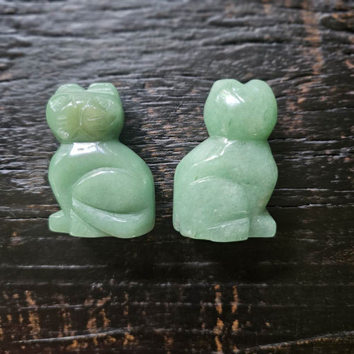 Green Aventurine Cat Carving