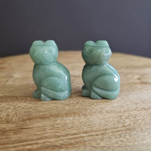 Green Aventurine Cat Carving