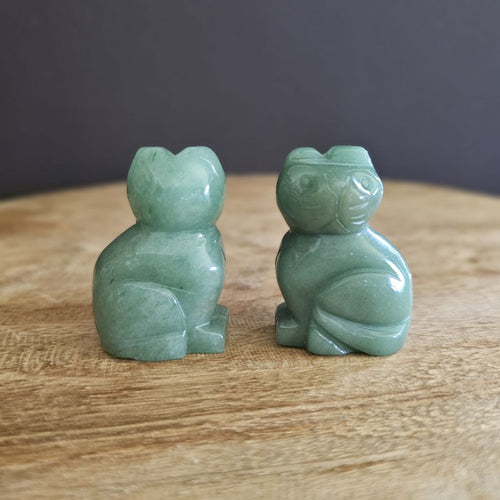 Green Aventurine Cat Carving