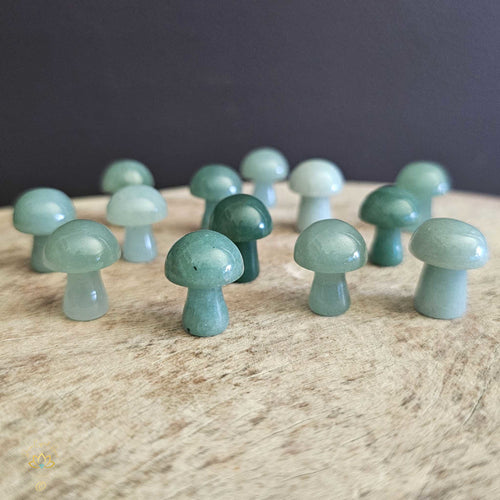 Green Aventurine Mini Mushrooms