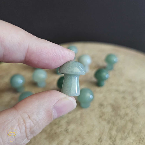 Green Aventurine Mini Mushrooms