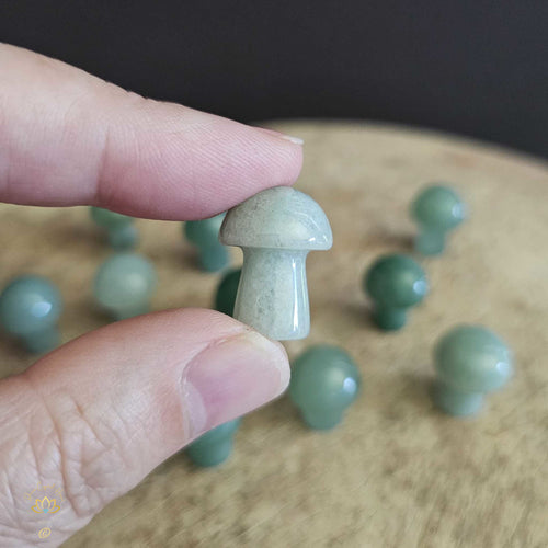 Green Aventurine Mini Mushrooms