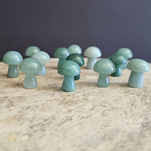 Green Aventurine Mini Mushrooms