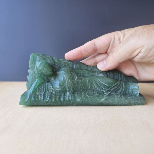 Green Aventurine Reclining Buddha | Peace Is Within