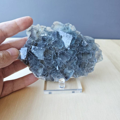 Green Blue Etched Cubic Fluorite | Specimen 435gms