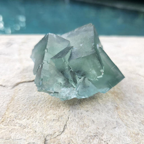 Green Cubed Fluorite Collector Specimen | Zhejiang China 191gms