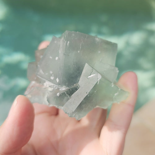 Green Cubed Fluorite Collector Specimen | Zhejiang China 191gms