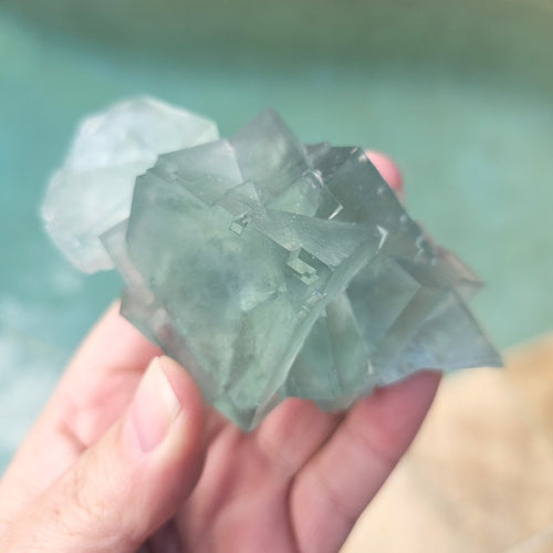 Green Cubed Fluorite Collector Specimen | Zhejiang China 255gms