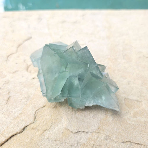 Green Cubed Fluorite Collector Specimen | Zhejiang China 255gms