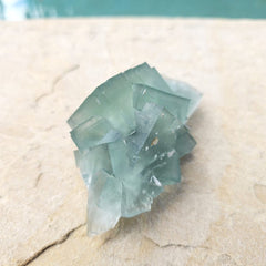 Green Cubed Fluorite Collector Specimen | Zhejiang China 255gms