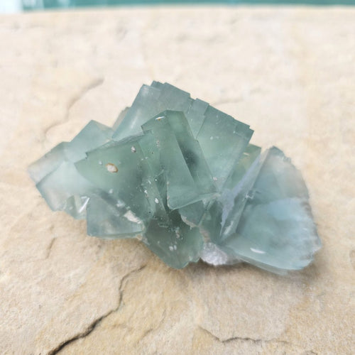 Green Cubed Fluorite Collector Specimen | Zhejiang China 255gms