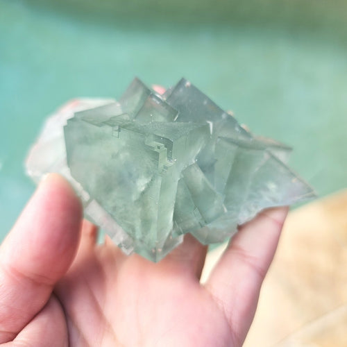 Green Cubed Fluorite Collector Specimen | Zhejiang China 255gms