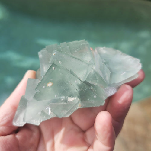 Green Cubed Fluorite Collector Specimen | Zhejiang China 255gms