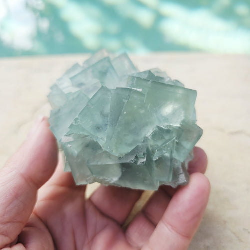 Green Cubed Fluorite Collector Specimen | Zhejiang China 330gms