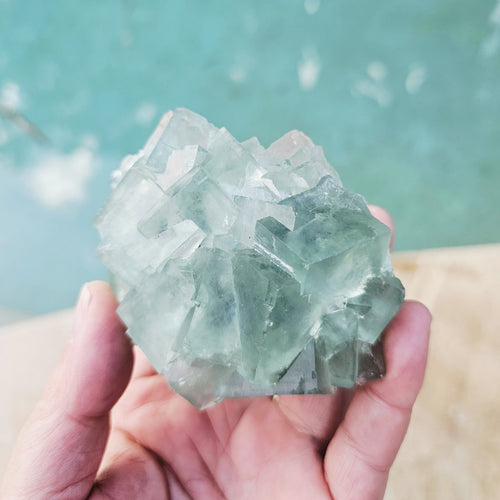 Green Cubed Fluorite Collector Specimen | Zhejiang China 330gms