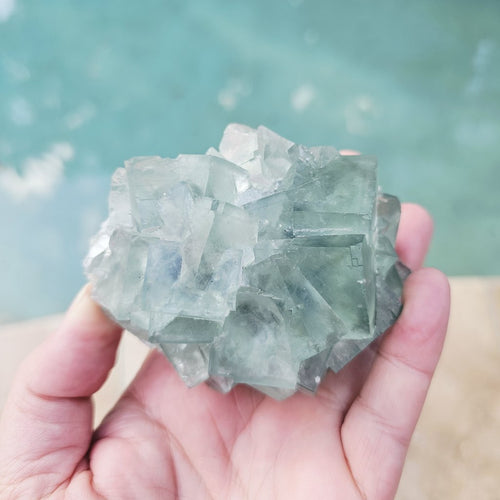Green Cubed Fluorite Collector Specimen | Zhejiang China 330gms