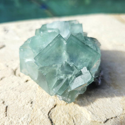 Green Cubed Fluorite Collector Specimen | Zhejiang China 330gms