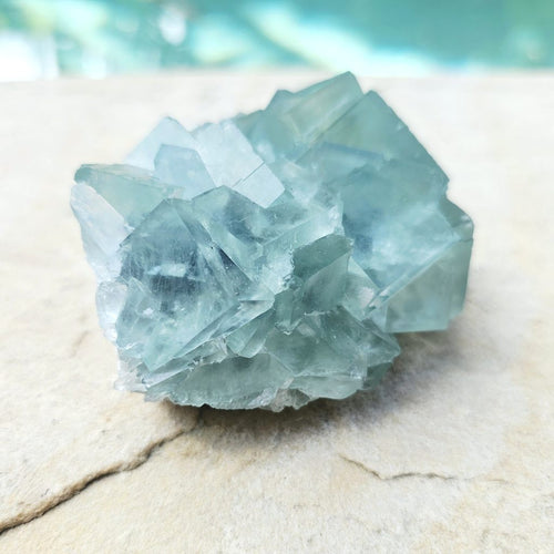 Green Cubed Fluorite Collector Specimen | Zhejiang China 330gms