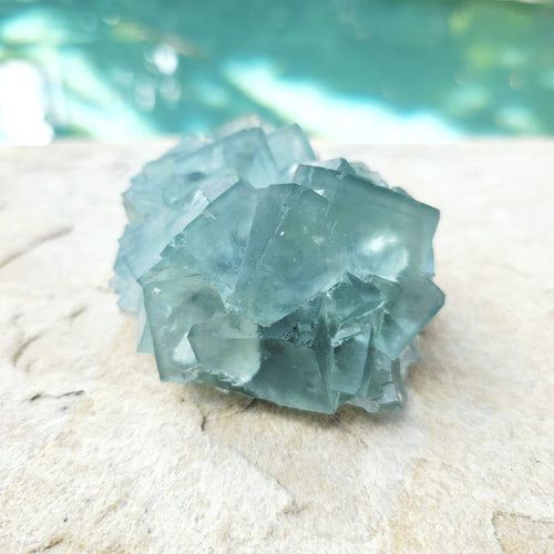 Green Cubed Fluorite Collector Specimen | Zhejiang China 330gms