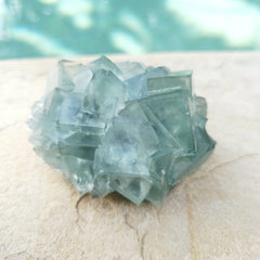 Green Cubed Fluorite Collector Specimen | Zhejiang China 330gms